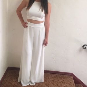 Two piece cream jumpsuit